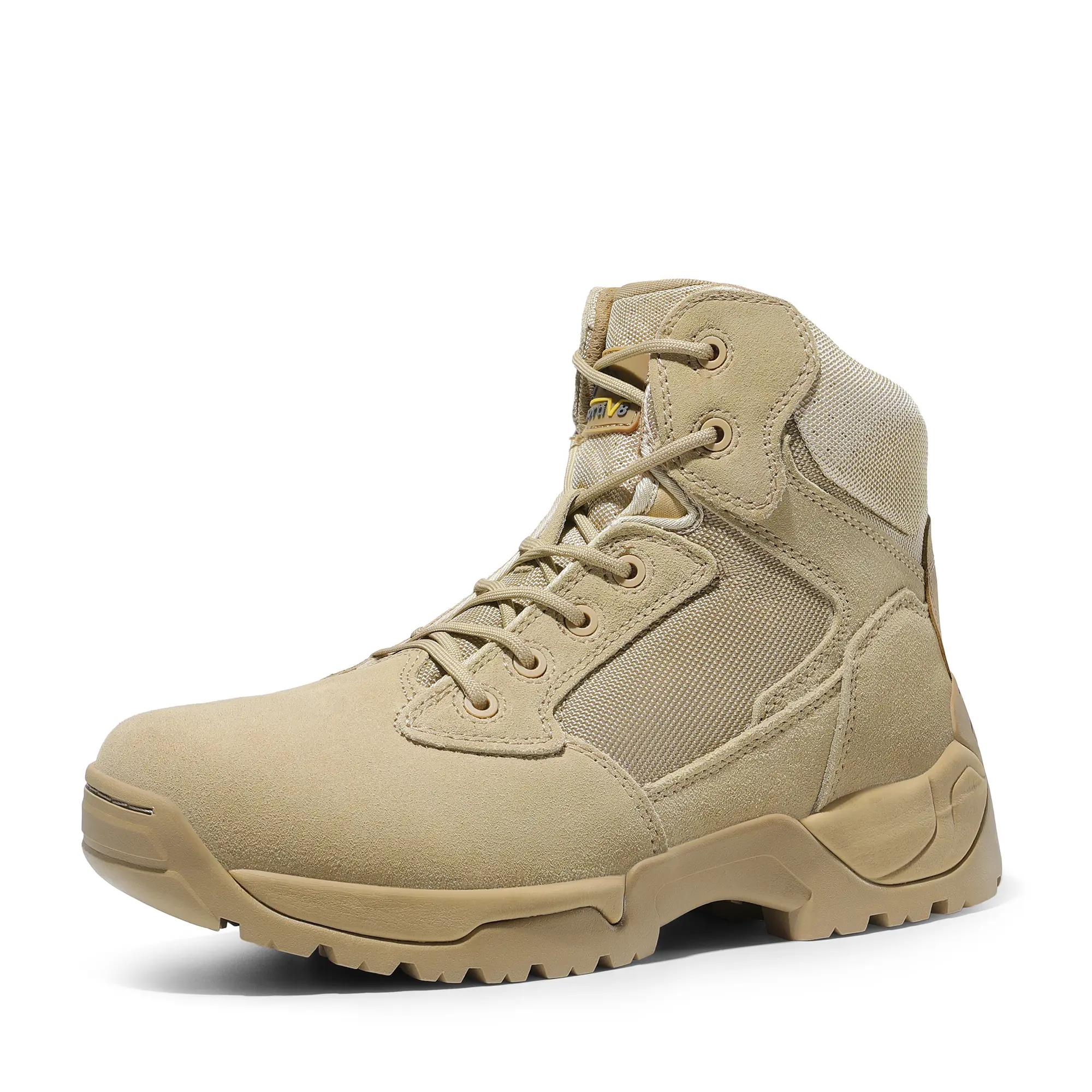 NORTIV 8 Men's Military Tactical Boots, Ankle-High Suede & Fabric Work Safety Footwear with Side Zipper, Supportive for Outdoor Use NORTIV 8 Men's Military Tactical Boots, Ankle-High Suede & Fabric Work Safety Footwear with Side Zipper, Supportive for Outdoor Use