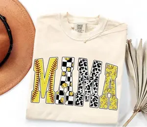 Comfort Colors Softball Mama TShirt, Softball Mom Game Day Tee, Softball Season T-Shirt, Sports Mom Gift, Cute Softball Mama Top