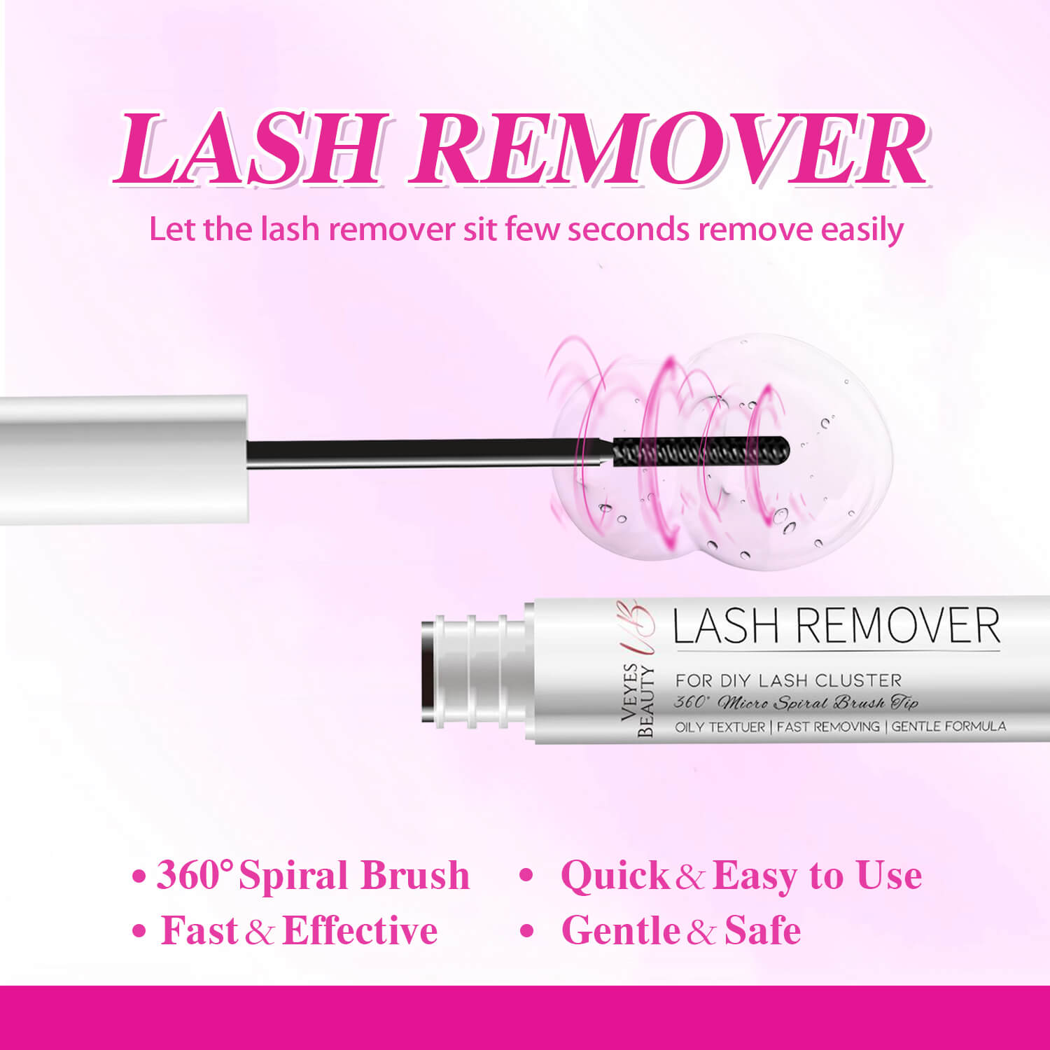 VEYESBEAUTY VB-Xtreme Cluster Lashes 3D DIY Mixed Length Individual Eyelashes Soft Durable Matte Black Fluffy for Makeup Cosmetic Eyelashes Extensions