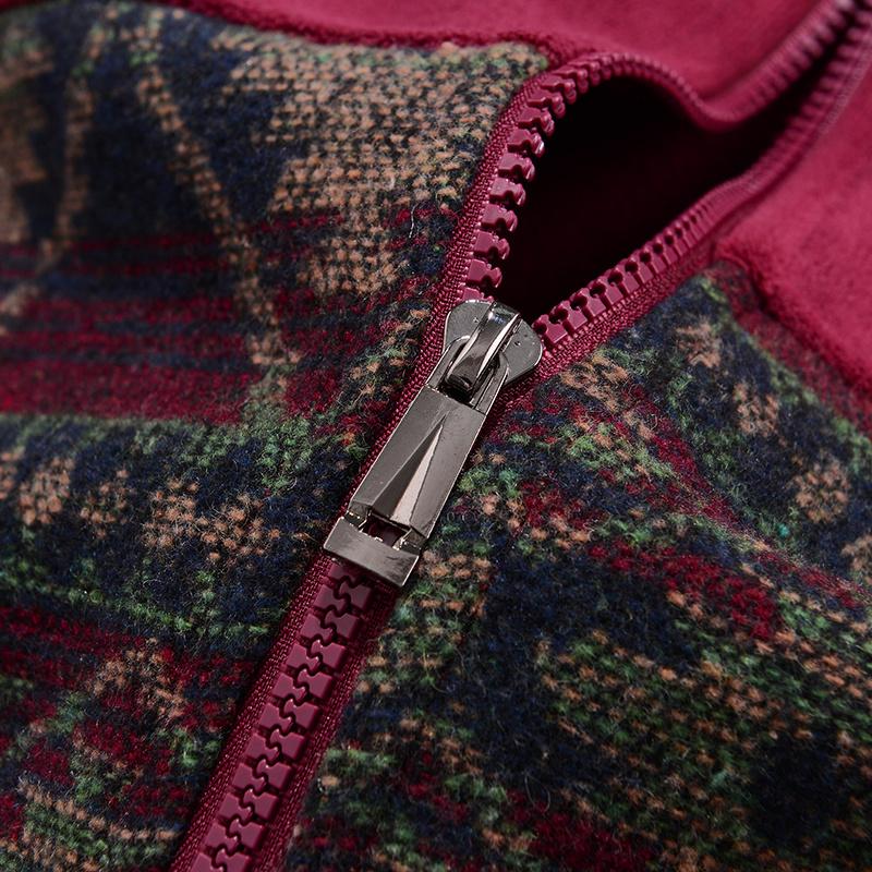 Men's Ethnic Pattern Full Zip Cardigan Sweatshirt, Stand Collar Casual Jacket, Fleece Lined Warm Loose Baseball Jersey, Men's Top for Autumn and Winter, Everyday Wear Sizes S-4XL