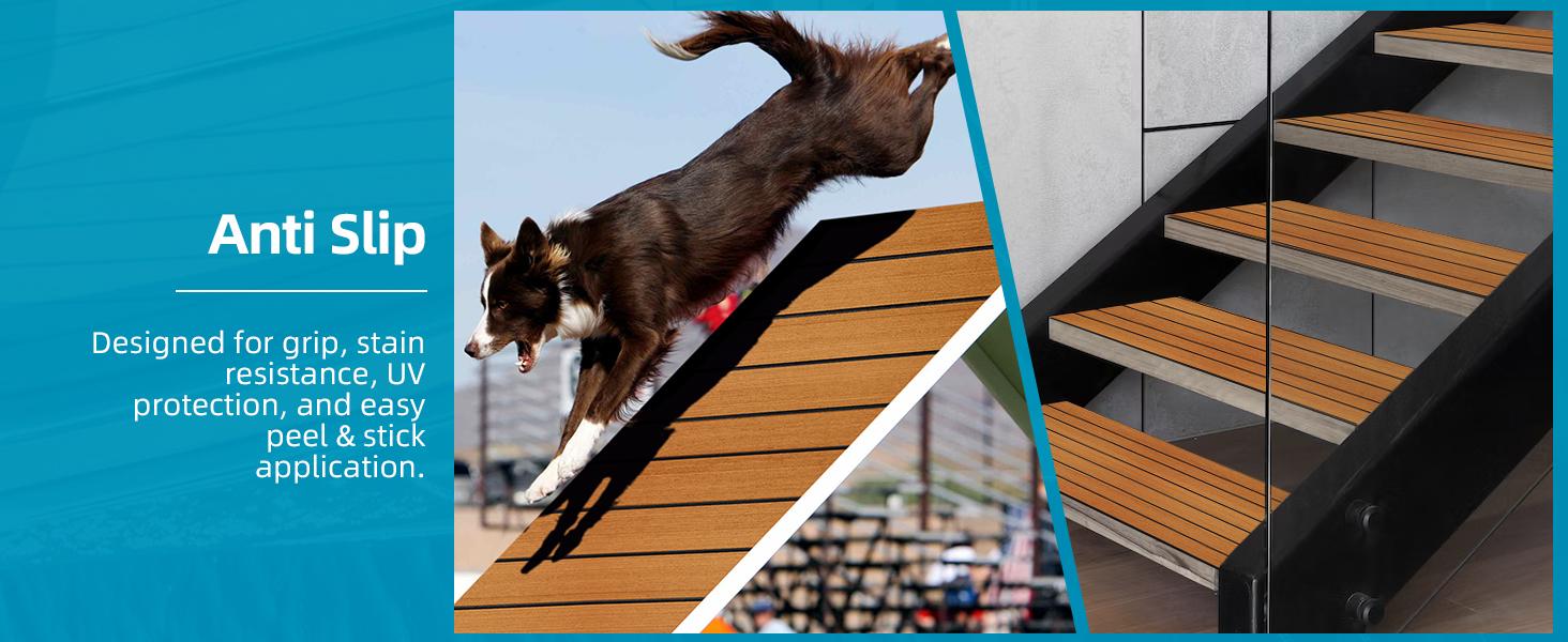 EVA Foam Boat Flooring, EVA Foam Boat Decking 94.5''x35.4''/23.6'',with 3M Adhesive Backing, Non-Slip Decking Faux Teak Sheet For Marine Boat Kayak, Yacht, Swimming Pool RV Floor