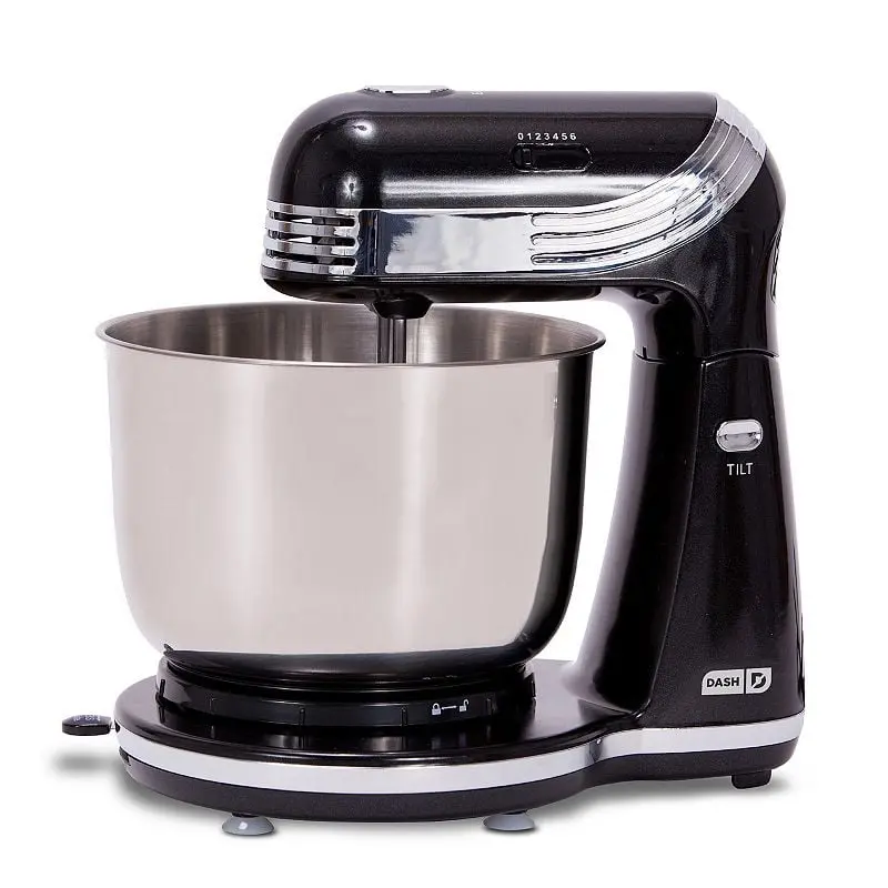 Storebound 120695 Standing Food Dough Mixer - 3 qt. Dash Everyday Kitchen Mixing Machine with Beaters, Black Baking Mixer Machine
