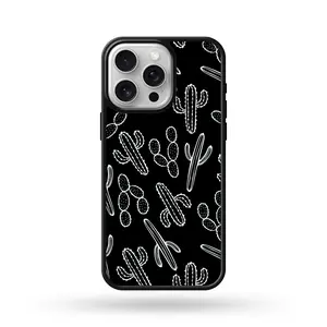 Black and White Cactus Phone Case