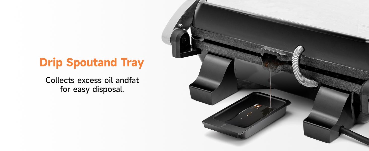 SUSTEAS Sandwich Maker Multi-Function Electric Indoor Grill, Non-Stick Panini Maker with Grease Tray Nonstick Griddle Toastie Machine Toastiemachine