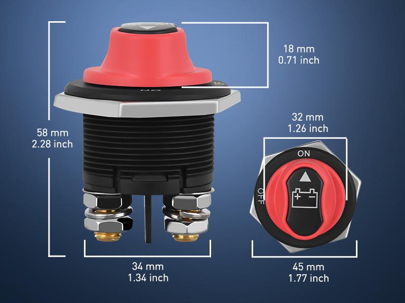 Nilight Battery Disconnect Switch 200A Master Disconnect Isolator 12V-48V On Off Power Cutoff Switch Waterproof Heavy Duty for Marine Boat Car RV ATV UTV Yacht Nilight Battery Disconnect Switch 200A Master Disconnect Isolator 12V-48V On Off Power Cutoff Switch Waterproof Heavy Duty for Marine Boat Car RV ATV UTV Yacht