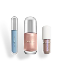 TT exclusive - r.e.m. beauty by Ariana Grande best sellers trio with cotton candy, fembot, & quartz for lips, eyes & face - makeup set
