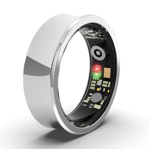 Temperature Smart Fitness Ring, 1 Count USB Rechargeable Long Battery Life Smart Ring, 5ATM Waterproof Durable Fitness Tracker for Women & Men, Wireless, Portable, Durability