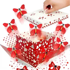 Butterfly Explosion Gift Box (Love) Kit - Romantic Flying Butterfly Surprise Prank Box for Valentine’s Day, Birthday, Anniversary & Wedding