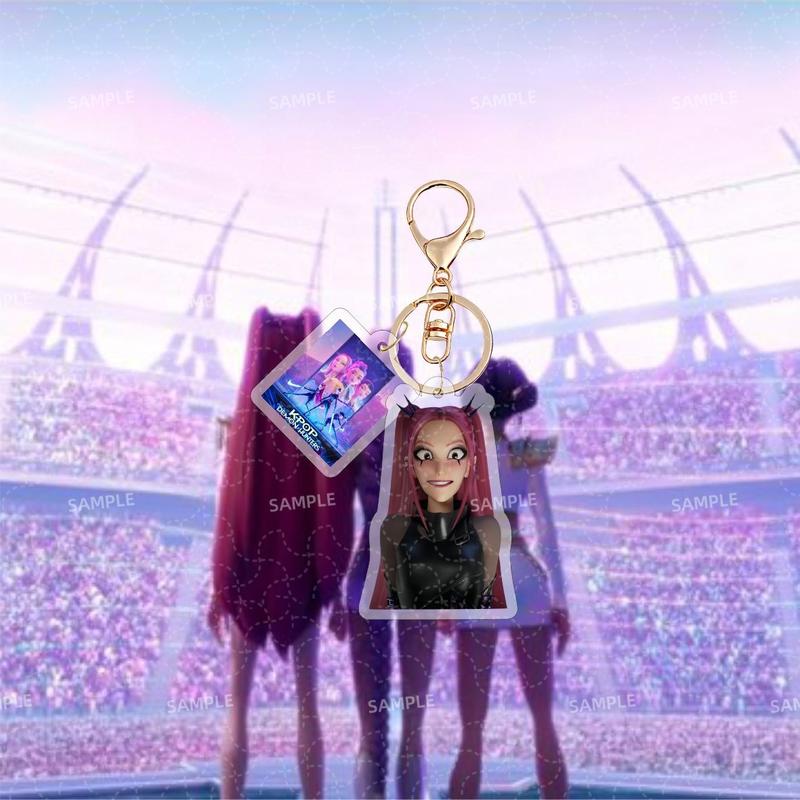 Cartoon Korean Pop Demon Hunters Tiger Huntrix Saja Boys Anime Pendant Keychains Holder Car Key Ring Mobile Phone Bag Hanging Cute Kawaii