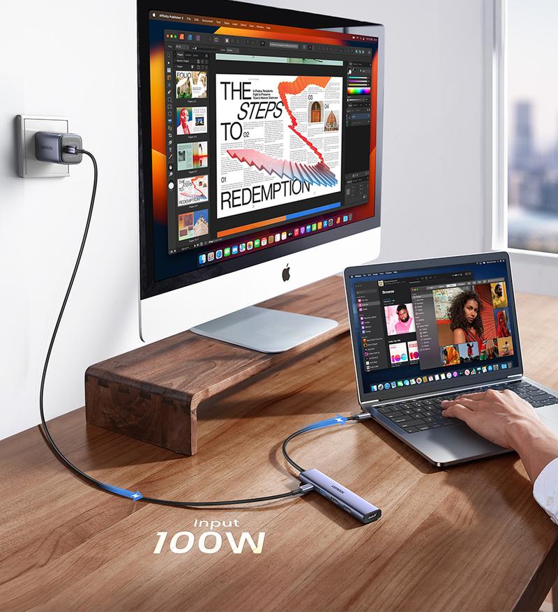UGREEN 5in1 USB C Hub Type C to PD 100W Power Delivery, 4K@30Hz HDMI,  3 USB-A 5Gbps Data Ports, Type C Multiport Adapter for Macbook Air Pro, iPad Pro, XPS, Computer Accessories--TikTokShopBlackFriday ,TikTokShopJumpstartSale