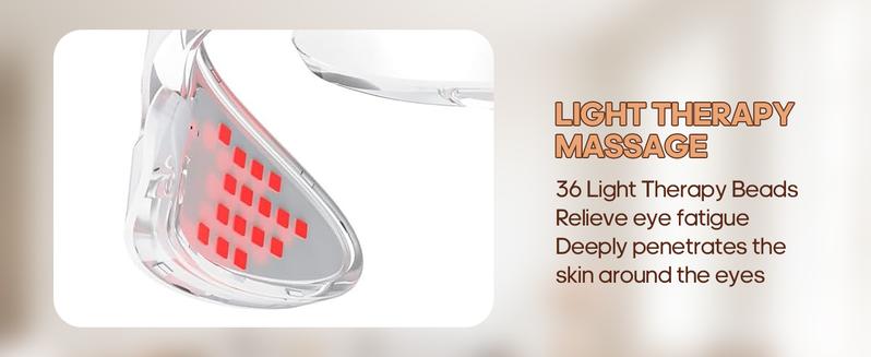LED Red Light Therapy Eye Device,LED Light Therapy with Soothing Vibration, Adjustable Strap & Rechargeable LED Eye Mask,3 Modes Red Light Eye Mask for Skincare,Under-Eye Treatment & Rejuvenation,for Anti-Aging, Dark Circles and Wrinkles