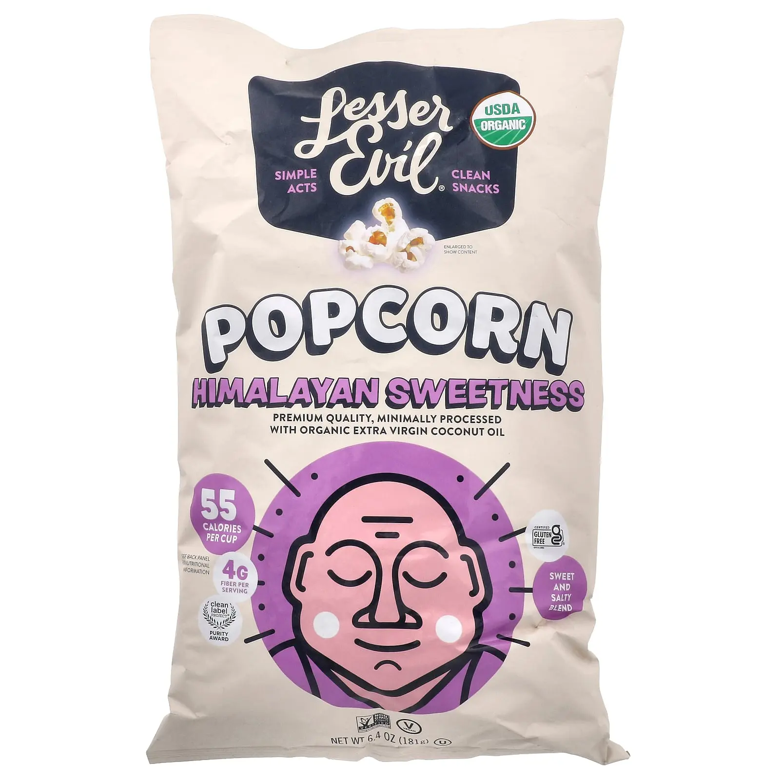 LesserEvil Popcorn, Himalayan Sweetness , 6.4 oz (181 g)