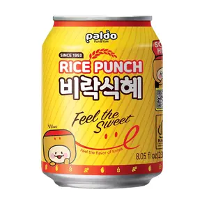aldo Fun & Yum Vilac Shikhye Sweet Rice Punch Drink, Pack of 12 Cans, Korean Traditional Sikhye, Malty-Rice Flavored Beverage, Best Dessert Drinks, No Artificial Colorings, 팔도 비락 식혜 8.06 fl oz x 12