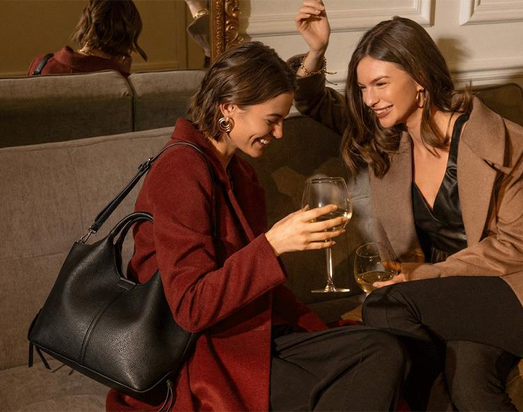 NEWBELLA 2-Piece Bag Set | PU Leather Tote + Crossbody