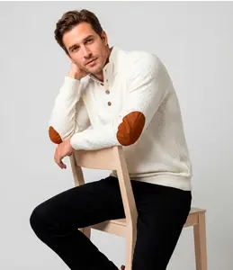 Men's Colorblock Patchwork Jacquard Button Front zip-up Sweatshirt Regular Fit Casual Long Sleeve Stand Collar Knitwear for Fall Winter Daily Wear with Textured Craftsmanship Outerwear Top Streetwear Tiktok Shop Deals Menswear Pullover Fashion Henley