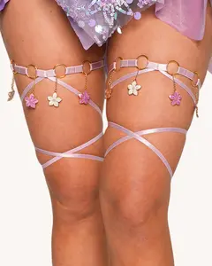 Flora Pastel Floral Leg Garters