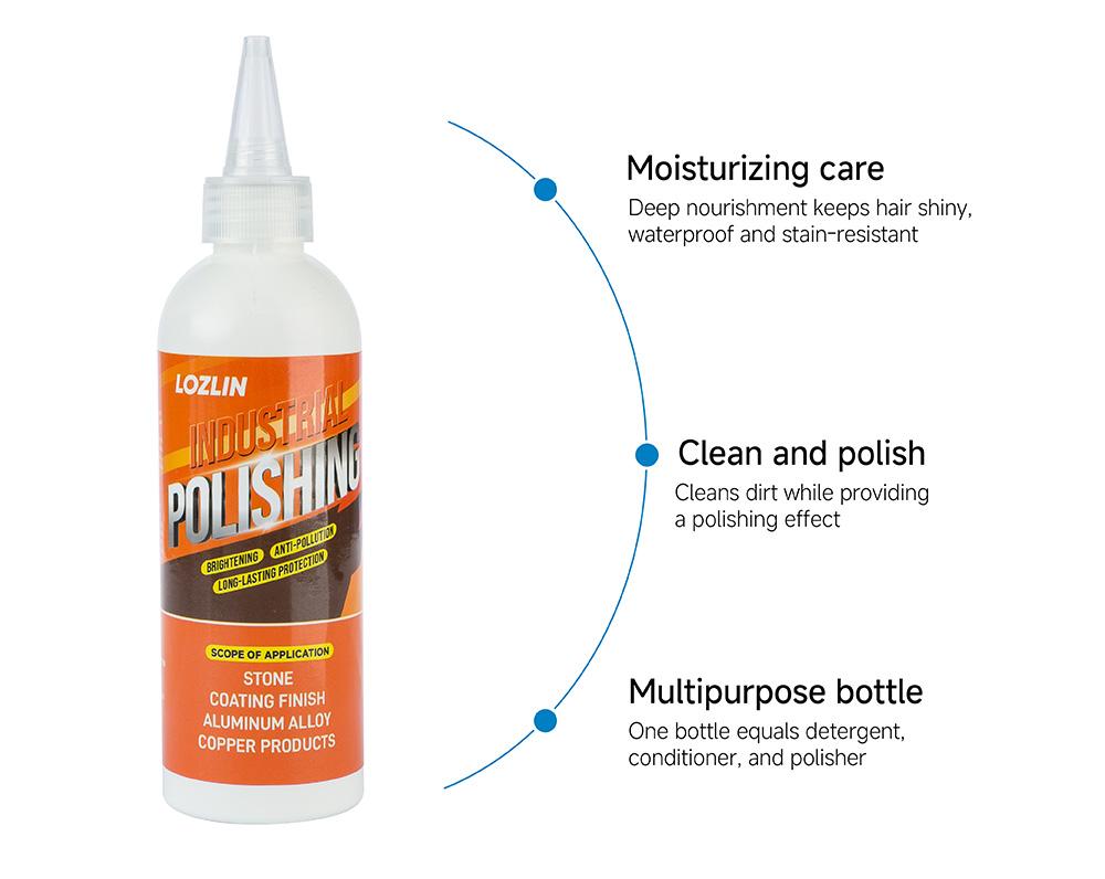 LOZLIN Industrial Polishing Paste - Stainless Steel & Metal Polish for Countertops Furniture Stone Care Renovation Mirror Finish - Household Deep Protect