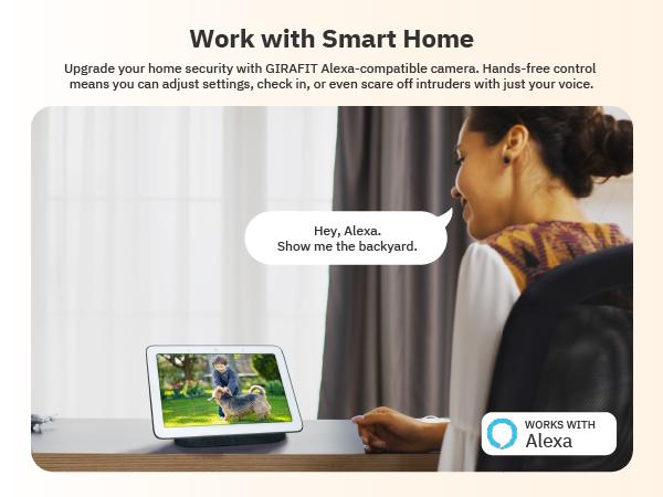 Girafit 5MP 3K Window Camera,2.4GHz & 5GHz Wi-Fi Indoor Security Camera with Thermometer and Hygrometer ChroMax Al Color Night Vision,Person & Motion Detection,24/7 Record