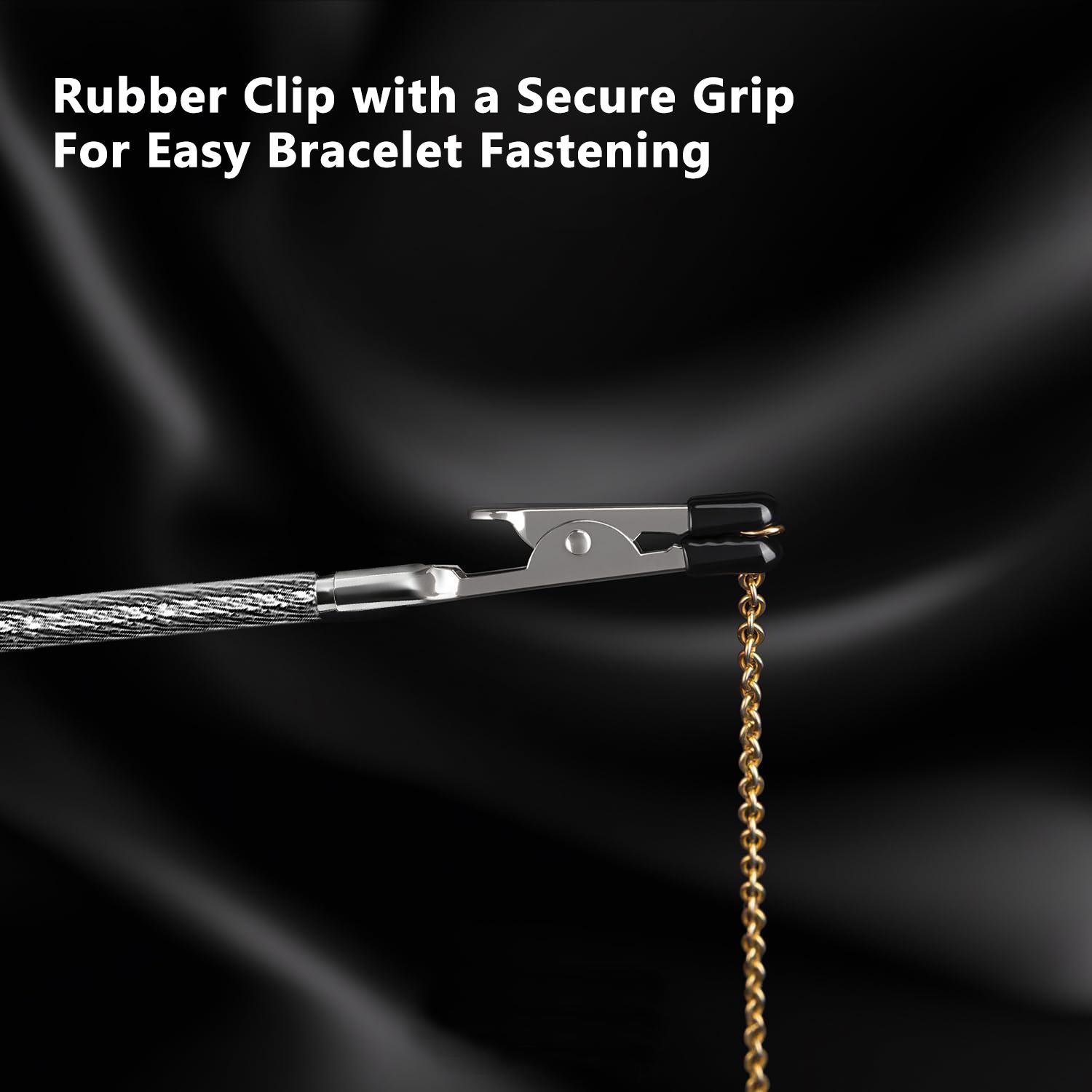 SGGUI 2 in 1 Bracelet Helper Tool for Self-Wearing Fastening Assistant Easy to Use Versatile for Various Bracelets,Quick Release Fastening Jewelry Clasp Helpers,Bracelet Assist Tool with Hook for Necklace - Clip