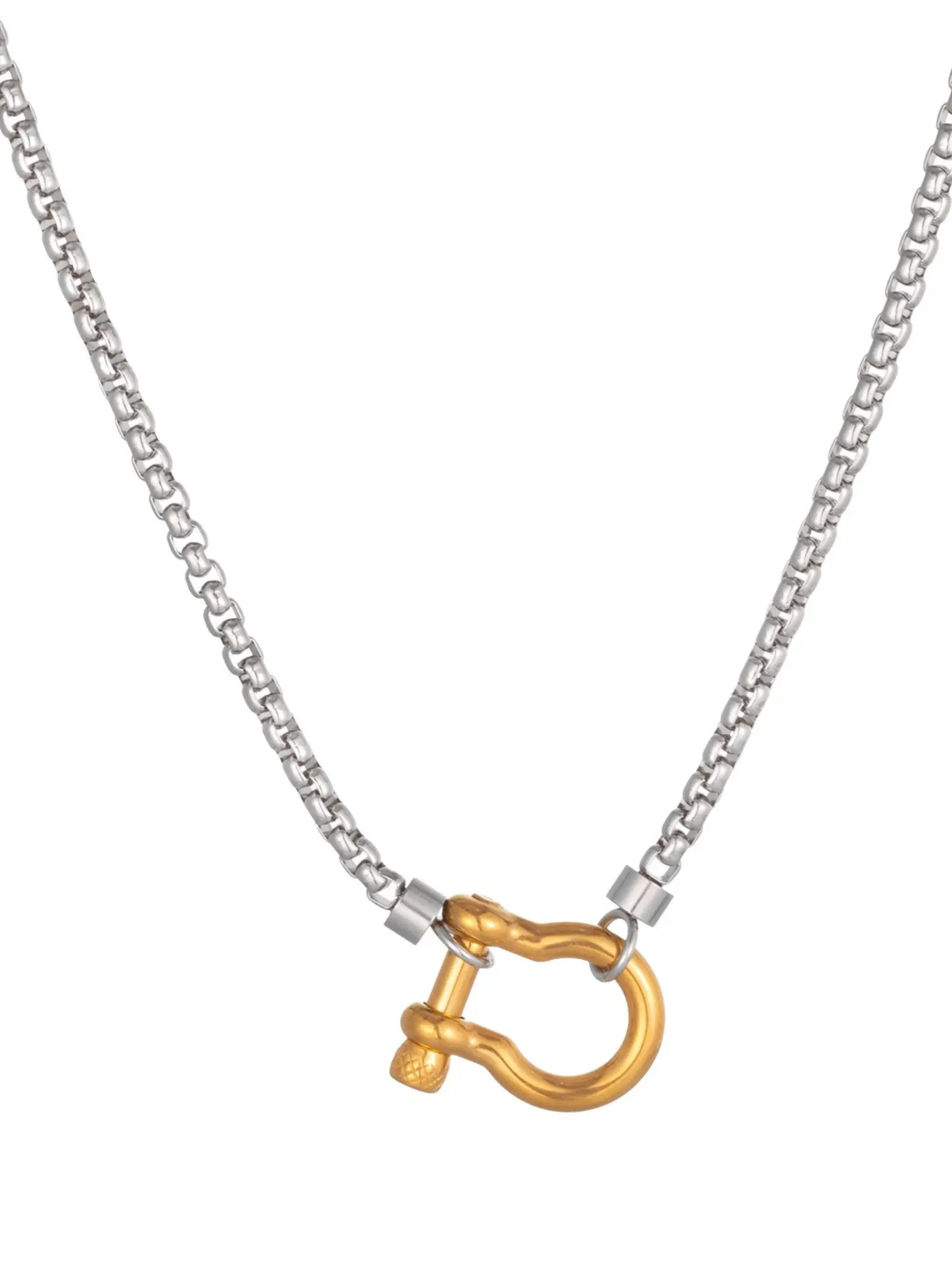 Waterproof Stainless Steel Chain Necklace, Unisex Casual Trendy Pendant Necklace, Assorted Necklaces, Fashion Cool Accessories, Fashion Jewelry for Party, Daily Decor, Birthday Gift, Necklace Layering Clasp, Durable Fashion Accessory
