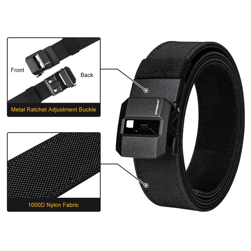 IDOGEAR 1.5" Ratchet Nylon Sport Belts Quick Adjustment Buckle CCW Belts 3430