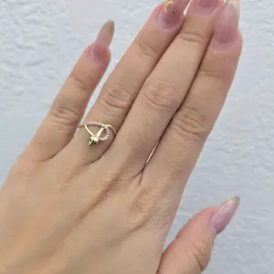 10K Yellow Gold Pavé Snake Ring