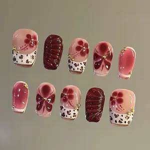 NailVesta WILD BERRY – 100% Handcrafted 3D Press-On Nails | Reusable, Long-Lasting, Salon-Quality