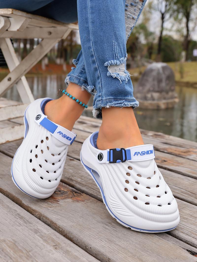 Ubetif Summer Women's Clogs Outdoor Thick Sole Non-Slip Odor Resistant Durable Quick Drying Soft Beach Sandals