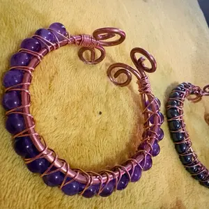 Copper wrapped bracelet for Women or Men