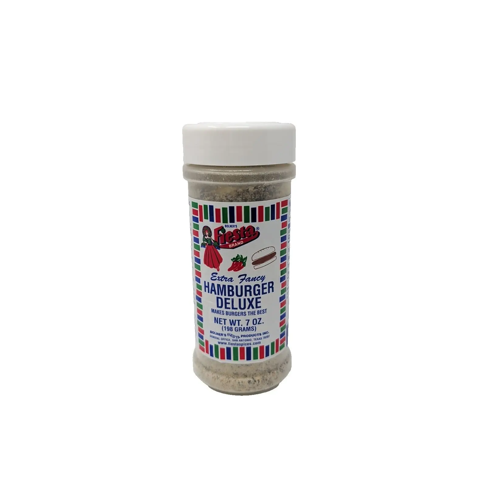 Bolner's Fiesta Extra Fancy Hamburger Deluxe 7 Ounce Plastic Shaker