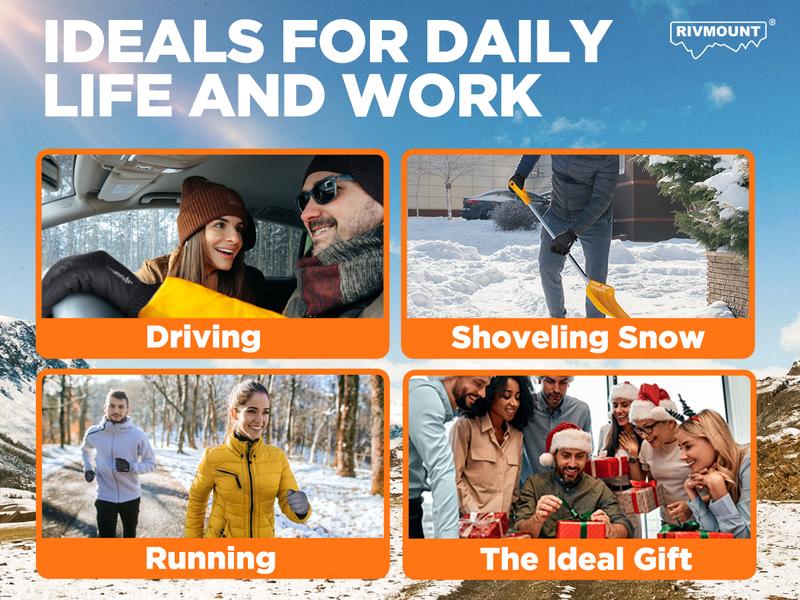 Winter Waterproof Ski Snow Warm Gloves for Women Men, Windproof Cold Weather Thermal with Touchscreen Fingers, for Running Driving Cycling Hiking Biking Outdoor Sports Daily Work RG802 Hand Cover