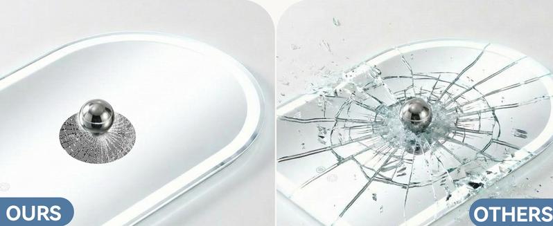 LED Bathroom Mirror With Light ，Dimmable Anti-Fog & 3 Color Temperatures ，Premium Aluminum Frame Mirror For Vanity And Modern Bathroom