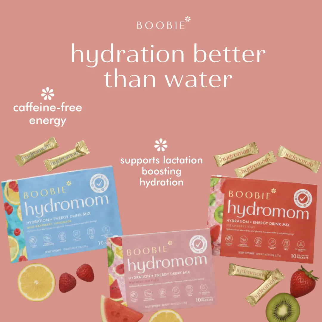 Hydromom Superfood Electrolyte Drink Powder - Daily Hydration Powder for Lactation and Breastfeeding Support - Caffeine-Free Energy