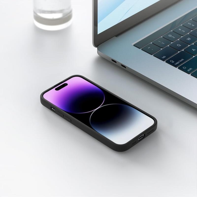 for iPhone17 16 15 14 13 12 11 Pro Max 14 15 16Plus 13 Series Shockproof Straight Edge Solid Color Simple TPU Protection Soft Shell