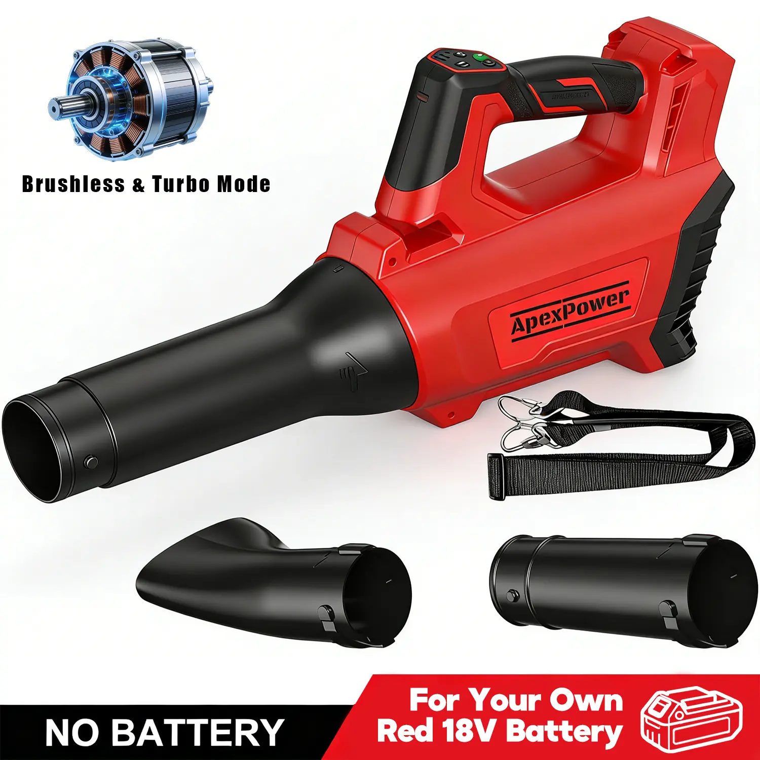 M18 20V Max Wireless Handheld High-Speed Blower, Milwaukee M18 Battery Compatible, 650 CFM 160 MPH, Variable Speed Control, Portable Turbo Leaf Blower & Vacuum, Lawn Garden Yard Tool Only, Wireless Handheld Blower