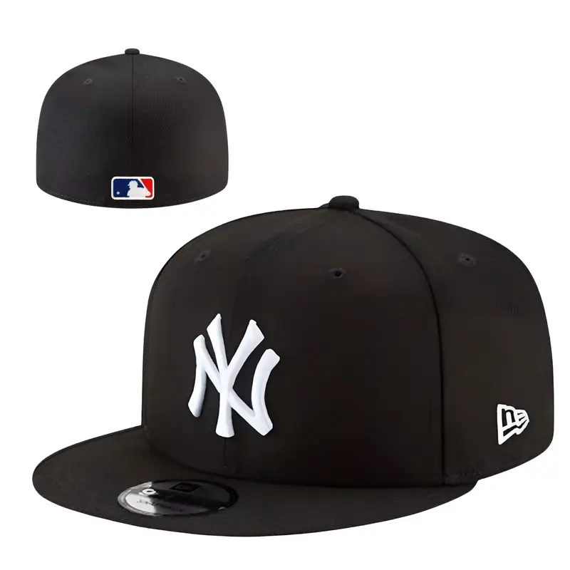 New Era 59FIFTY MLB Yankees Dodgers Fitted Hat Unisex | Classic Team Logo High Crown Flat Brim Baseball Cap, Urban Streetwear Style, Gorra MLB