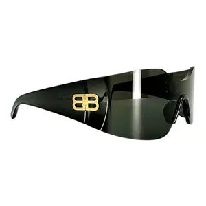 Balenciaga Hourglass Mask Glasses Black Gold