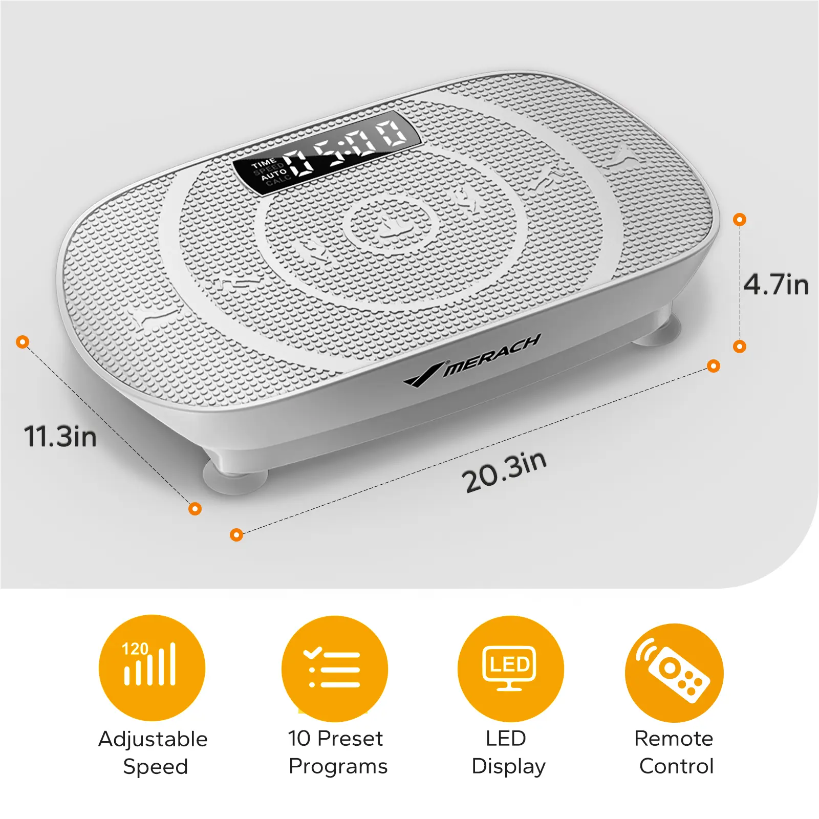 Merach Slim Vibration Plate Exercise Machine, Compact Portable with Easy Control Panel, Whole Body Low Impact Workout, High Frequency Vibration for Lymphatic Drainage, Fitness Platform for Home Gym BackToSchool