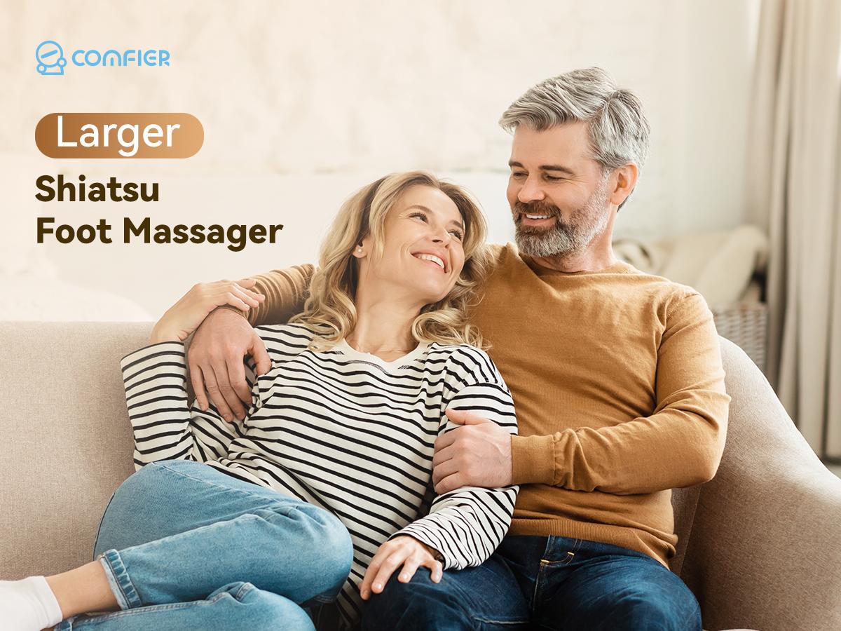 COMFIER 2025 Shiatsu Foot Massager with Heat Compression Kneading Rolling for Neuropathy Plantar Fasciitis Upgraded for Larger Feet Machine Size 15 Home Office Gift for Women Men Adjustable Mum COMFIER 2025 Shiatsu Foot Massager with Heat Compression Kneading Rolling for Neuropathy Plantar Fasciitis Upgraded for Larger Feet Machine Size 15 Home Office Gift for Women Men Adjustable Mum