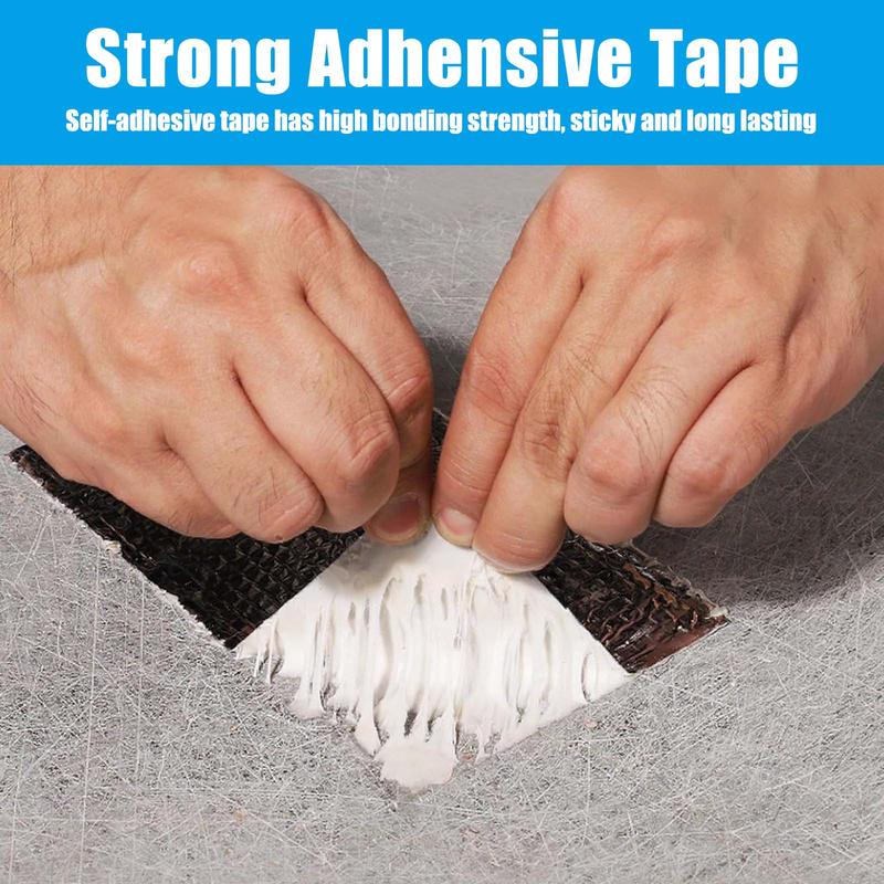 （5.91 in*16.4 ft）Waterproof tape leakage patch butyl tape roof leakage roof color steel tile cracks self-adhesive aluminum foil waterproofing volume