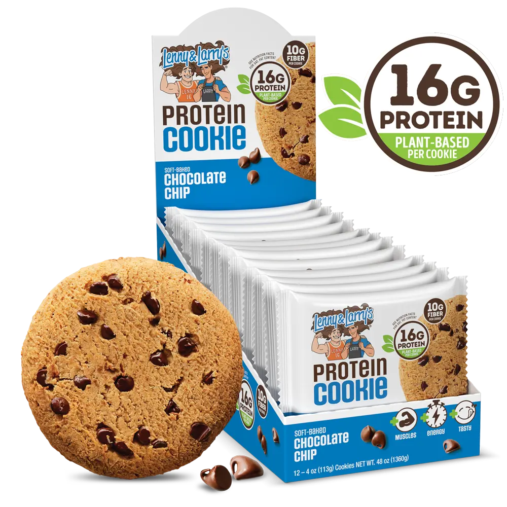 Protein Cookie Chocolate Chip, 4oz 12ct, Plant-Based Protein with High Fiber