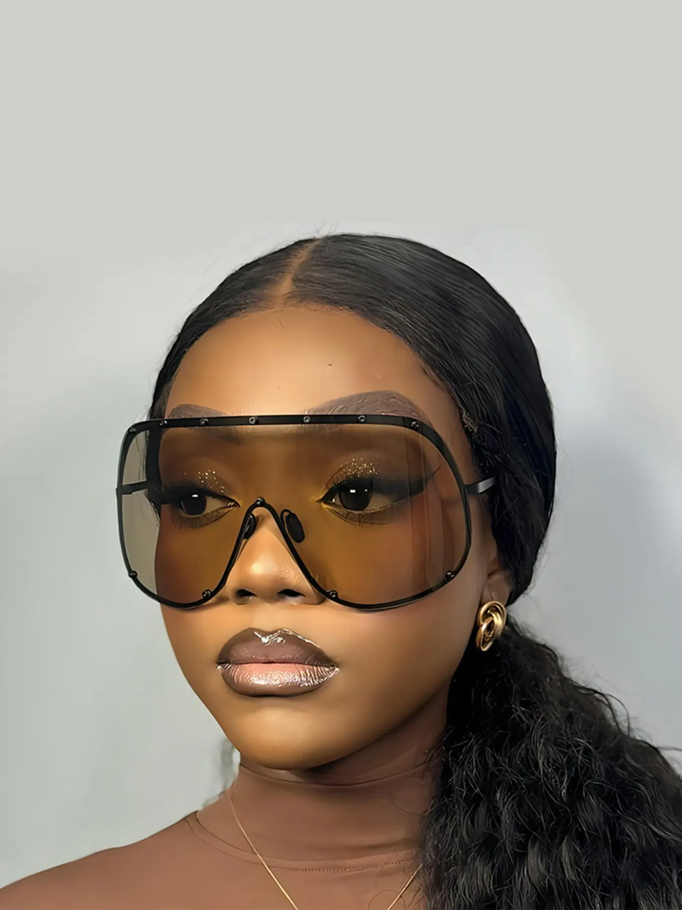 Unisex Metal Fashion Glasses, Fashionable Sunglasses, Stylish Sunglasses, Trendy Sun Glasses, Trendy Streetwear Sunglasses, Retro High-End Personalized Multi-Functional Eyewear, Daily Wear, Street Photography, Travel, Beach Accessory