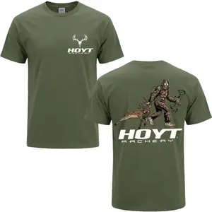 HOYT Archery Hunting Shirt Bigfoot Deer Graphic Shirt for Men, Bow Hunting Outdoor Pullover, Funny Sasquatch Buck Design, Gift for Hunter, Archery Lover, Fall Winter Street