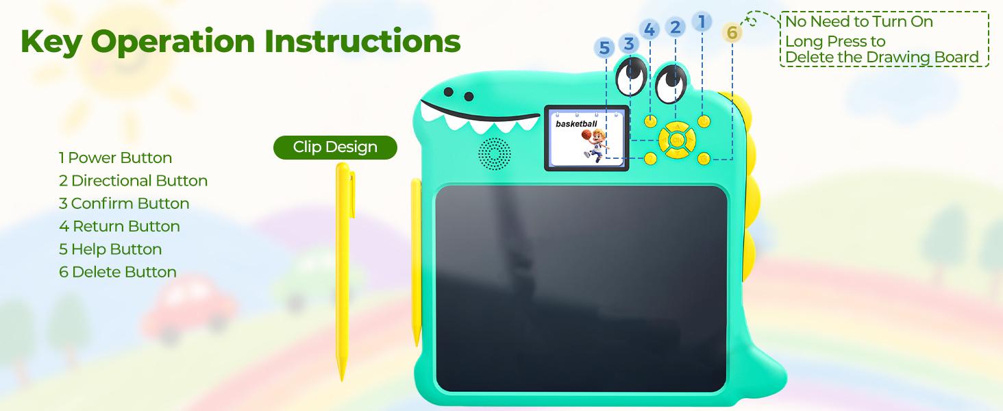 16-inch multifunctional early childhood learning machine, LCD tablet with learning machine, dual-screen learning board with 9 learning themes for autistic children's toys, suitable for boys and girls' birthday party Christmas gifts. kid Writing