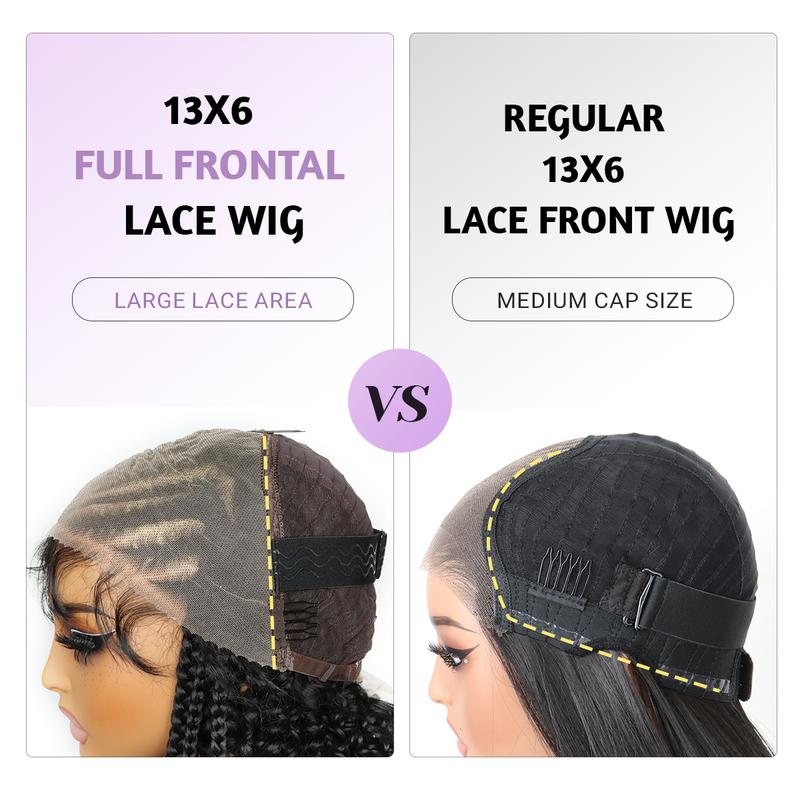 13X6 HD Lace Frontal Half Braided Curly Wigs Synthetic Half-Cornrows Half-Curly Wig with Baby Hair Pre Styled Braid Wigs,18Inch