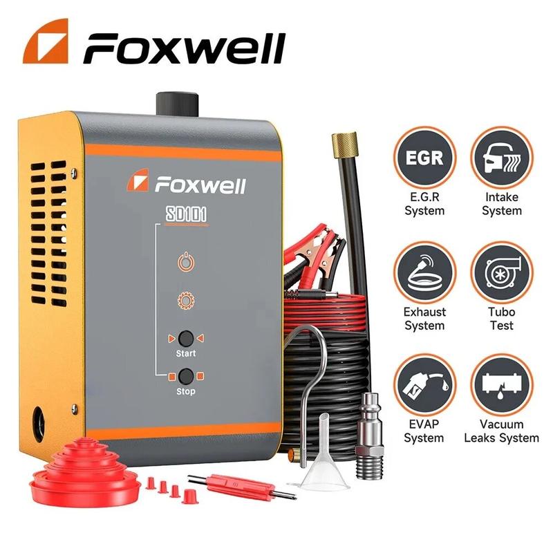 FOXWELL SD101 Professional Automotive Smoke Leak Detector with Built-in Air Pump for Car Fuel System Diagnosis & Leak Detection