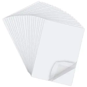 20 Sheets A4 Size 8.3X11.5 Inch Clear Double Sided Adhesive Tape Sheets, Super Strong Sticky Tape, DIY Art, Craft, Home Decorative Tape with White Liner ISUSSER