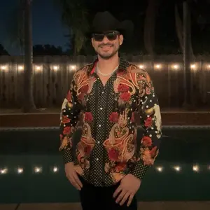 Matador Rhinestone Long Sleeve Shirt (Slimfit)