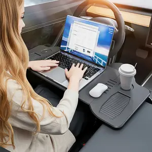 30.5" Portable Car Laptop Desk – Foldable Lightweight Car Tray for Eating & Working, Fits Tesla Model 3/Y