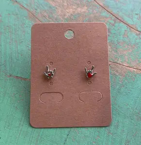 I Love You Sign Language Hands Earrings